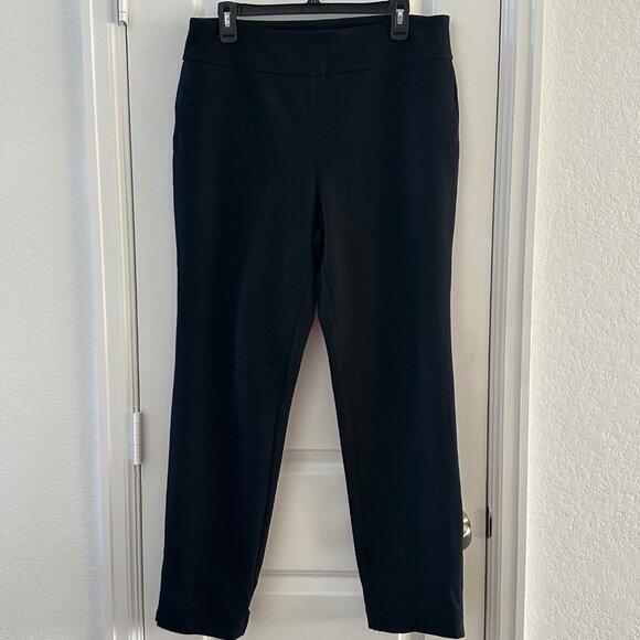 Charter Club Womens Cambridge Slim Black Pants Size 12 Rayon/Nylon/Spandex Blend - Picture 1 of 7